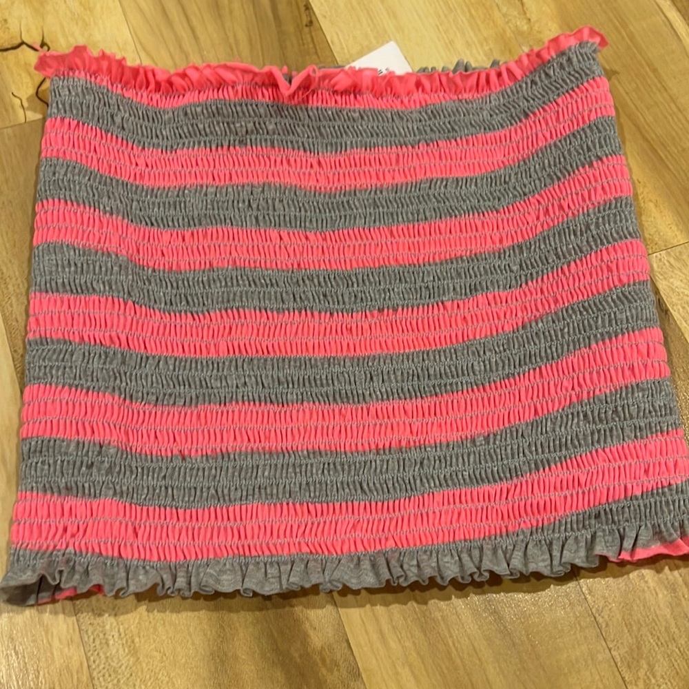 PINK & GRAY TUBE TOP